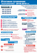 Информация о сроках и местах регистрации для участия в итоговом сочинении (изложении) в Республике Мордовия в 2018-2019 учебном году 