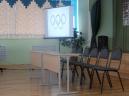 Актовый зал перед началом олимпийского урока