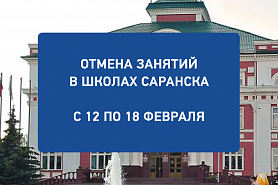 Отмена занятий с 12 по 18 февраля в школах Саранска