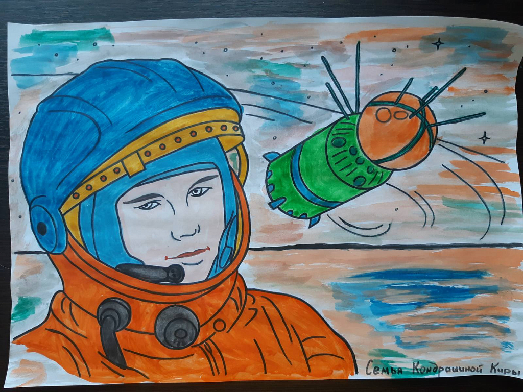 Рисовать рисунок на день космонавтики
