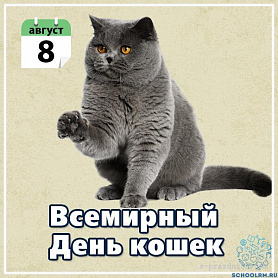 8 августа - Всемирный день кошек 